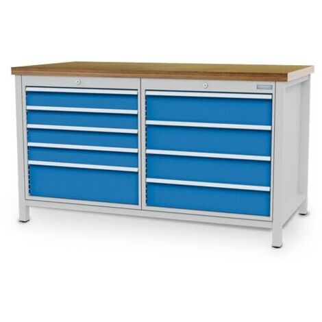 Bedrunka+Hirth Kastenwerkbank Breite 1.500 mm R 24-24 9x Schublade BxTxH 1.500x750x859 mm - 03.15.54VA (1/4)
