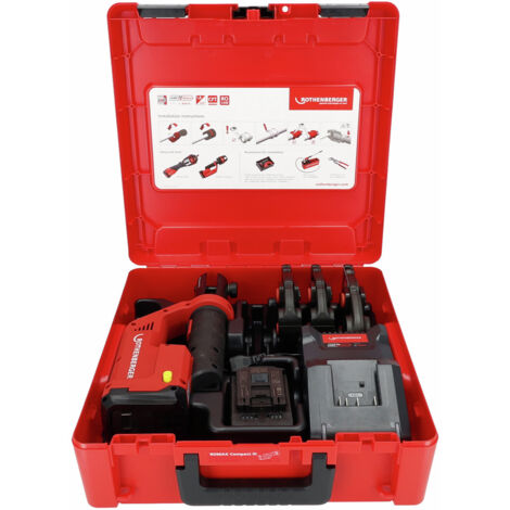 Rothenberger Akku-Presmaschine ROMAX 4000 Set SV, 15-22-28 mm, 4 Ah, EU AMPShare