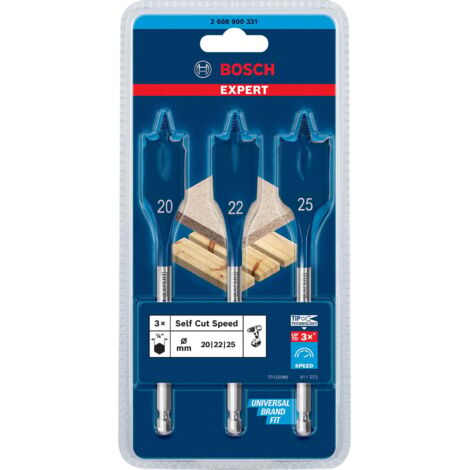 Bosch Expert SelfCut Speed Flachfräsbohrer-Set 20/22/25 mm 3tlg. - 2608900331