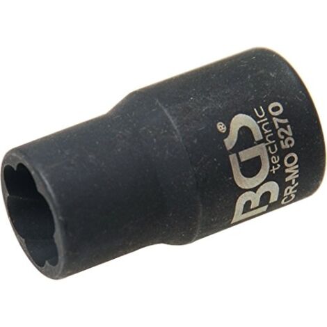 BGS Spiral-Profil-Steckschlüssel-Einsatz / Schraubenausdreher Antrieb Innenvierkant 10 mm (3/8") SW 10 mm - 5270