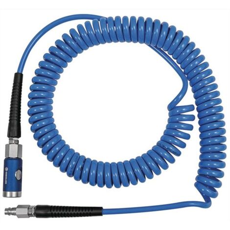 Riegler Spiralschlauch-Druckknopf-Sicherheitskupplung-Set PU Ø 12 x 8 Länge 10 m - 158197
