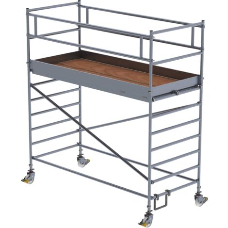 Günzburger Steigtechnik Rollgerüst 1,35 x 3 m mit Doppel-Plattform Plattformhöhe 2,35 m - 175235 (1/3)