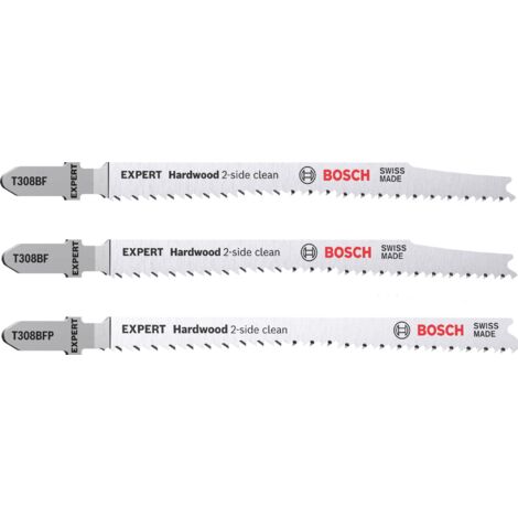 Bosch Accessories 2608900549 EXPERT ‘Hardwood 2-side clean‘ Stichsägeblatt-Set, 2-tlg., T308BF/BFP 3