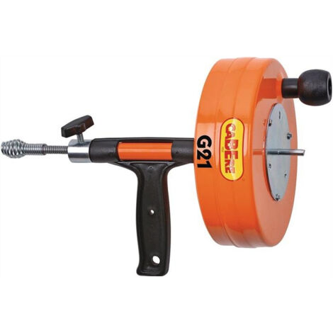 Hand-/Elektrorohrreinigungsgerät G21 – Spirallänge 7,5 m – für Rohre bis 50 mm Ø – Adapter für Bohrmaschinen – Cabere (1/5)