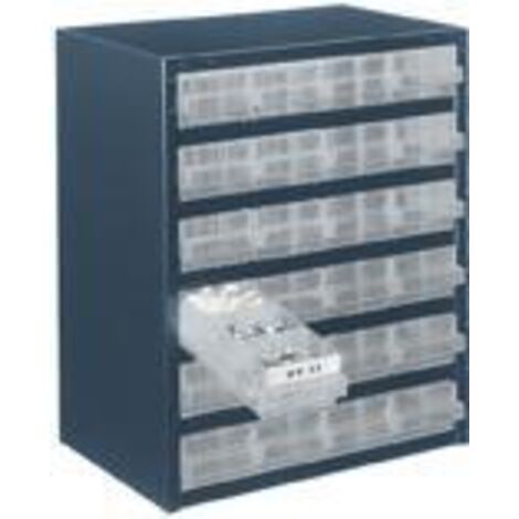 raaco Kleinteilemagazin B 357 x T 255 x H 435 mm Stahlblech 24 Schubladen - 137577