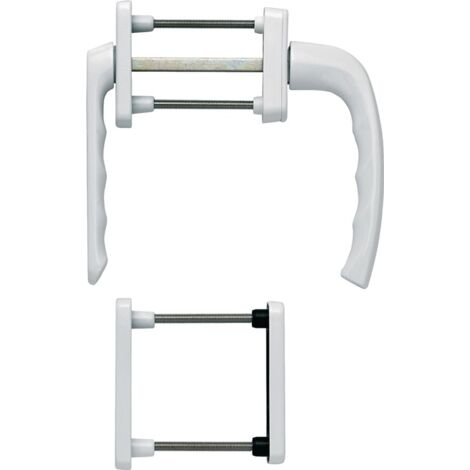 HOPPE Balkongarnitur NY 099KH/961N/U10/… Alu.F9016 63-73mm 4-KT.7mm - 3273952