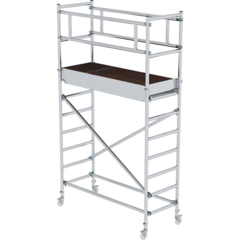 Günzburger Steigtechnik Standard-Rollgerüst 0,75 x 1,8 m Plattformhöhe 2,2 m - 166220 (1/3)