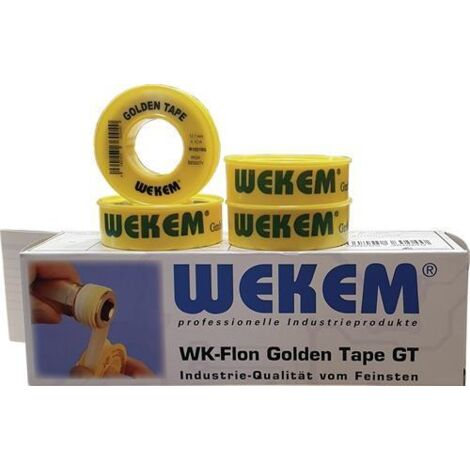 WEKEM PTFE Dichtband Golden Tape L12 m B12,7 mm D0,1 mm - 6111500120012