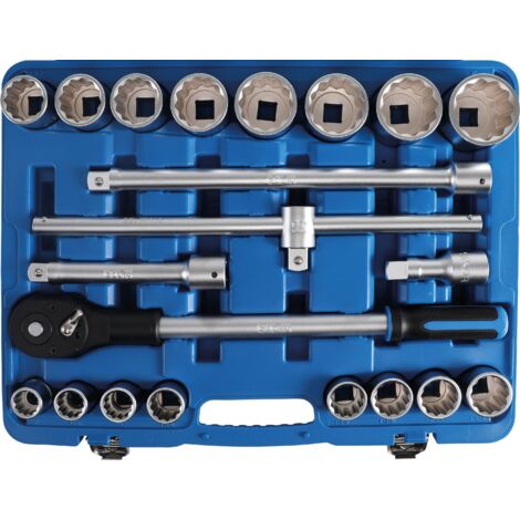 BGS Steckschlüssel-Satz Antrieb 20 mm (3/4") Zollgrößen 21tlg. - 1107 (1/4)
