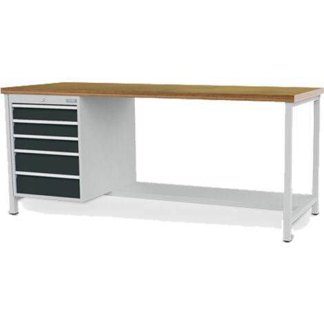 Bedrunka+Hirth Kastenwerkbank Breite 2.000 mm R 18-24 5x Schublade BxTxH 2.000x750x859 mm - 03.19.19VZ (1/5)