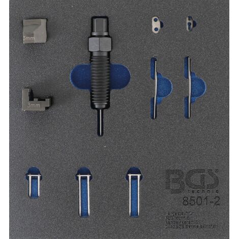 BGS Werkstattwageneinlage 1/6: Ergänzungssatz für Steuerketten-Nietgerät (Art. 8501) geeignet für 3 mm Kettenbolzen - 8501-2 (1/3)