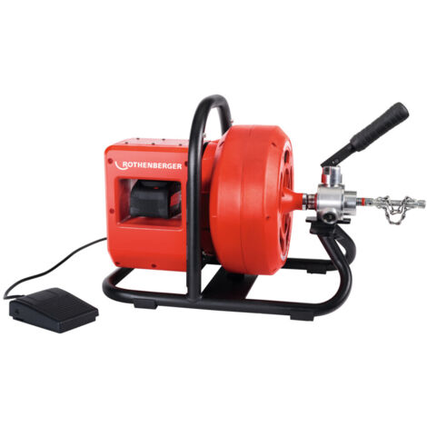 ROTHENBERGER RODRUM VarioClean Trommelmaschine mit DuraFlex-Spirale 13mm / 15m und Werkzeugset 16mm inkl. Akku Li-HD 8.0Ah, 18V, Ladegerät - 1000003348