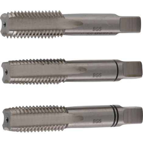 BGS Gewindebohrer-Satz Vor-, Mittel- und Fertigschneider HSS-G M16 x 2,0 3tlg. - 928