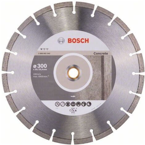 Bosch Diamanttrennscheibe Standard for Concrete, 300 x 20,00+25,40 x 2,8 x 10 mm -2608602543
