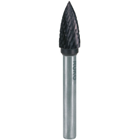 RUKO Hartmetall-Frässtift SPG Ø 10 mm Kopflänge 20 mm Schaft-Ø 6 mm TiCNVerzahnung KVZ 4 - 116027TC (1/5)