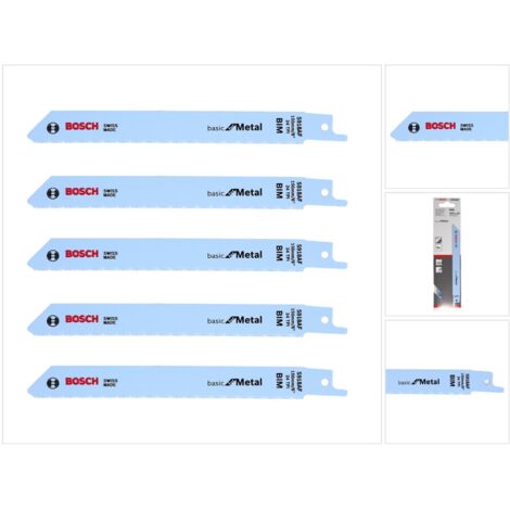 Bosch 5x Säbelsägeblatt S 918 AF Basic for Metal - 2608651780