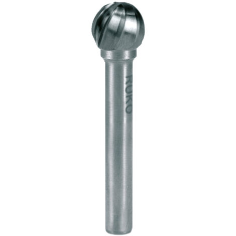 RUKO Hartmetall-Frässtift KUD Ø 6 mm Kopflänge 5 mm Schaft-Ø 6 mm Verzahnung Alu - 116041A
