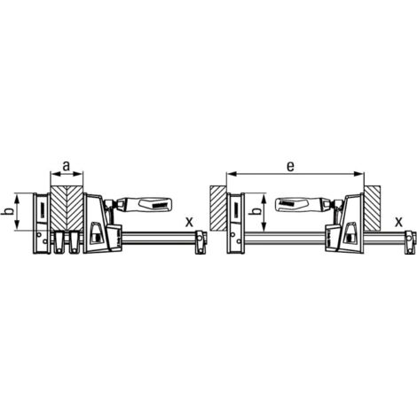 Bessey Korpuszwinge REVO KRE 2erSet 1000/95 - KRE100-2K-OH