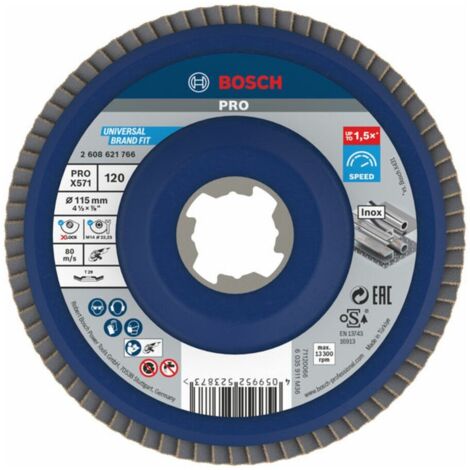 Bosch PRO X571 X-Lock Fächerschleifscheibe 115 mm G120 - 2608621766