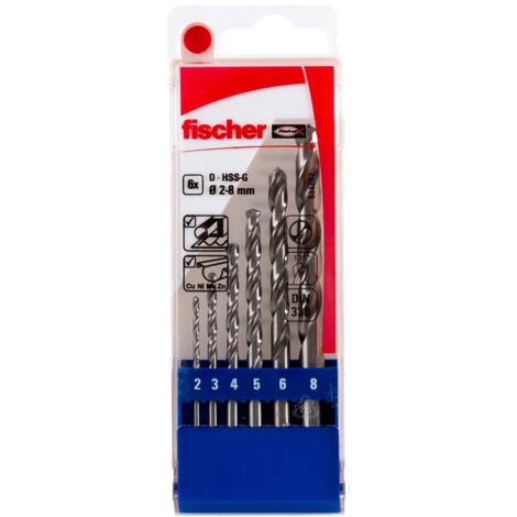 Fischer Metallbohrer-Set HSS-G 2 - 8 mm 6 tlg. - 536602 (1/5)