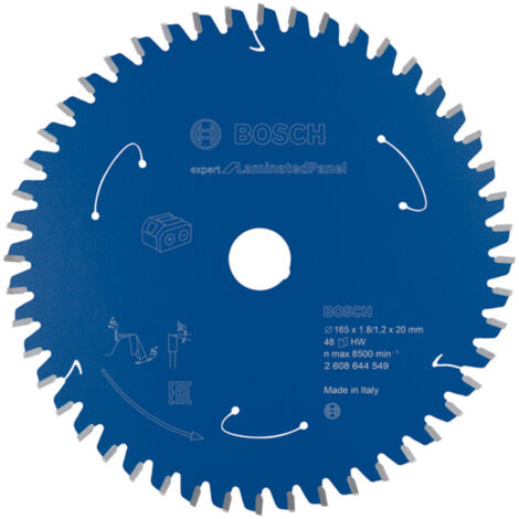 Bosch Kreissägeblatt Expert for Laminated Panel für Akku-Handkreissägen 165 x 1,8 x 20 mm 48 - 2608644549