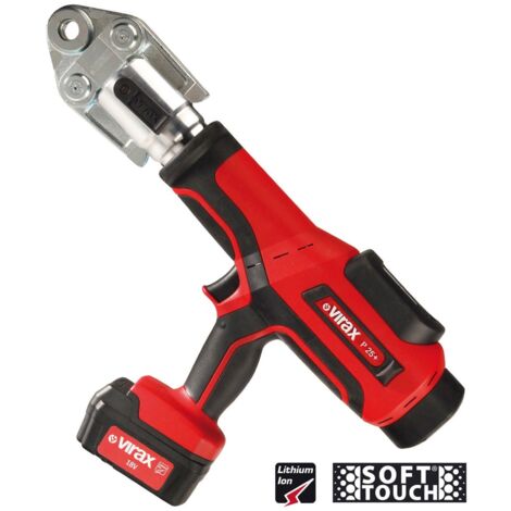 VIRAX Akku-Pressmaschine VIPER P25+ 18V / 2x 1,5 Ah Akku + Ladegerät in VIRABOX - 253261