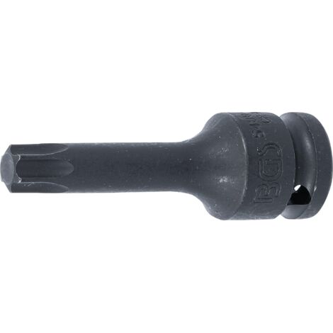 BGS Kraft-Bit-Einsatz Antrieb Innenvierkant 12,5 mm (1/2") T-Profil (für Torx) T55 - 5480-T55 (1/2)
