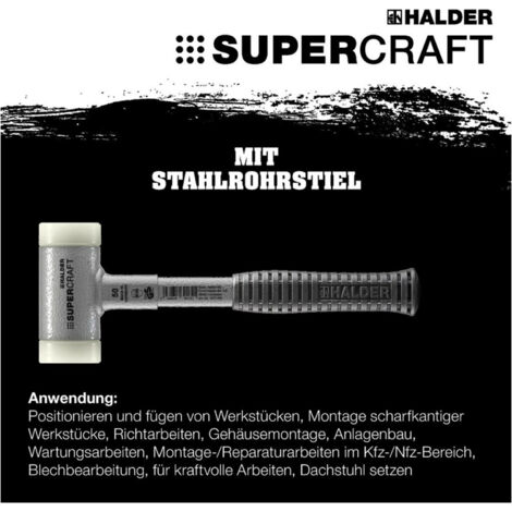 Schonhammer SUPERCRAFT mit bruchsicherem Stahlrohrstiel, HALDER 25mm