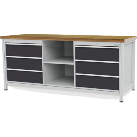 Bedrunka+Hirth Kastenwerkbank Breite 2.000 mm R 24-24 6x Schublade BxTxH 2.000x750x859 mm - 03.20.18VZ (1/5)