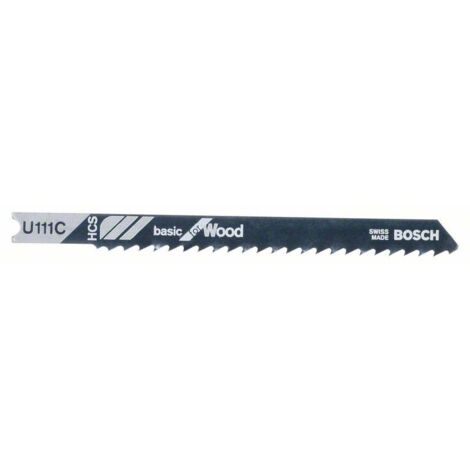 Bosch 3x Stichsägeblatt U 111 C Basic for Wood - 2608630566