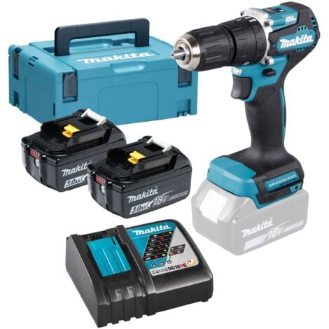 Makita DHP487RFJ Akku-Schlagbohrschrauber 18V / 2x 3,0 Ah Akkus + Ladegerät im Makpac