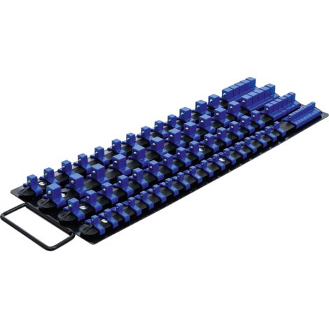 BGS Aufsteckschienen-Set für Steckschlüssel-Einsätze mit 80 Clips für Einsätze 6,3 mm (1/4&quot), 10 mm (3/8&quot), 12,5 mm (1/2&quot) - 6871