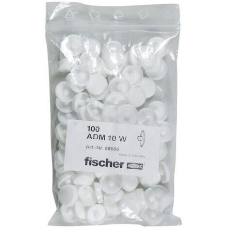 fischer Abdeckkappe ADM 10 W weiß 100 Stk