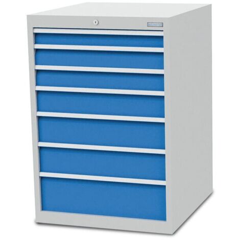 Schubladenschrank Tiefe 736, R 24-24, 7 x Schublade Maße in mm (BxTxH): 705 x 736 x 1019 (1/4)