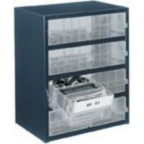 raaco Kleinteilemagazin B 357 x T 255 x H 435 mm Stahlblech 8 Schubladen - 137584