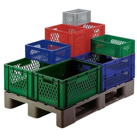 LA-KA-PE Transportstapelbehälter L600xB400xH320mm - TK600/320-1 GRAU (1/2)
