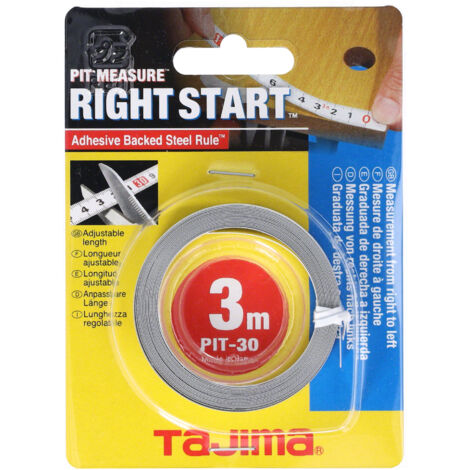Tajima BandmaÃƒü 3m Breite 13mm rückläufige Skala MaÃƒüband Selbstklebende Rückseite