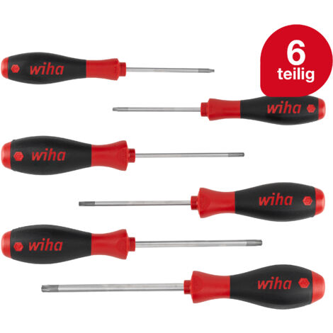 Wiha Schraubendreher Set SoftFinish® (07155) 6 tlg. I Schraubenzieher Satz für Alltag, Handwerk, Industrie I Schraubwerkzeug TORX