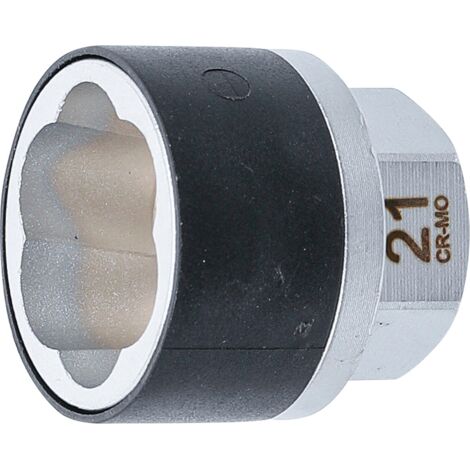 Spiral-Profil-Steckschlüssel-Einsatz / Schraubenausdreher  Antrieb Außensechskant 21 mm  SW 21 mm