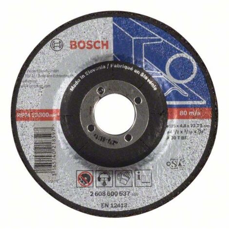 BOSCH 2608603533 – Disco Sgrossatore Per Metallo A 2430 T BF – 125 X 7 X 22,23 Mm – Alta Durabilità