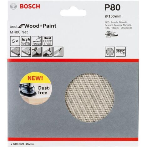 Bosch 5x Schleifblatt M480 150 mm K80 - 2608621162