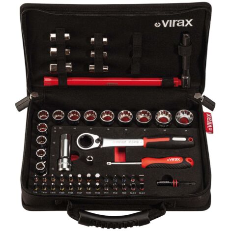 VIRAX Kit Armaturenmutternschlüssel, Durchgangssteckschlüssel 51 Stk - 310410
