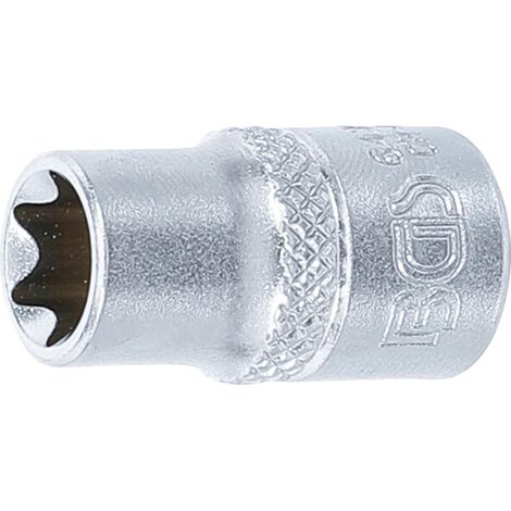 BGS Steckschlüssel-Einsatz E-Profil Antrieb Innenvierkant 6,3 mm (1/4&quot) SW E10 - 6430 (1/3)