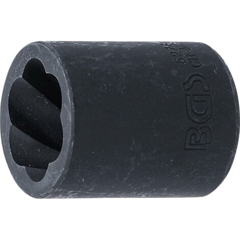 BGS Spiral-Profil-Steckschlüssel-Einsatz / Schraubenausdreher Antrieb Innenvierkant 10 mm (3/8") SW 18 mm - 5278