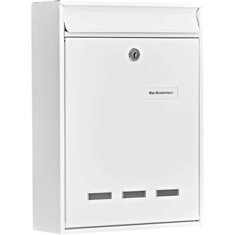 BURG-WÄCHTER Briefkasten Köln 872 W H.340mm B.255mm T.85mm weiß STA DIN C4 - 872W