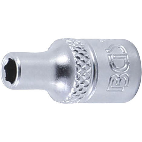 BGS Steckschlüssel-Einsatz Sechskant Antrieb Innenvierkant 6,3 mm (1/4") SW 4 mm - 2474 (1/2)