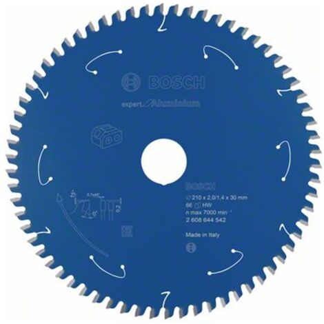 Bosch Kreissägeblatt Expert for Aluminium, 210 x 2/1,4 x 30, 66 Zähne