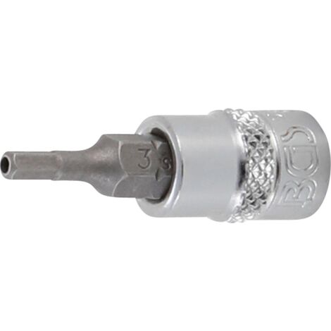 BGS Bit-Einsatz Antrieb Innenvierkant 6,3 mm (1/4") Innensechskant mit Bohrung 3 mm - 5156-3 (1/3)