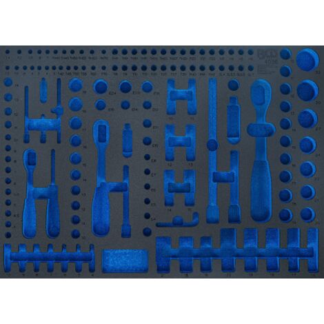 BGS 3/3 Werkstattwageneinlage LEER für: 192-tlg. Steckschlüssel-Satz Pro Torque - 4036-1