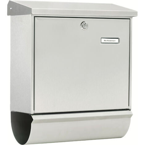Burg-Wächter Postkasten rostfrei Comfort-Set Briefkasten mit Zeitungsfach Edelstahl